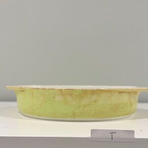 Pyrex Lime 221 Vintage Green Ceramic Dish